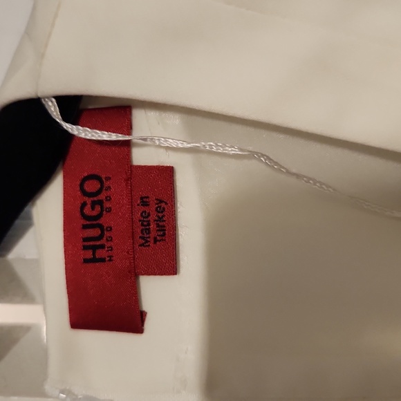 Preloved Hugo Boss color block white and navy sleeveless dress US 4 - Picture 3 of 5